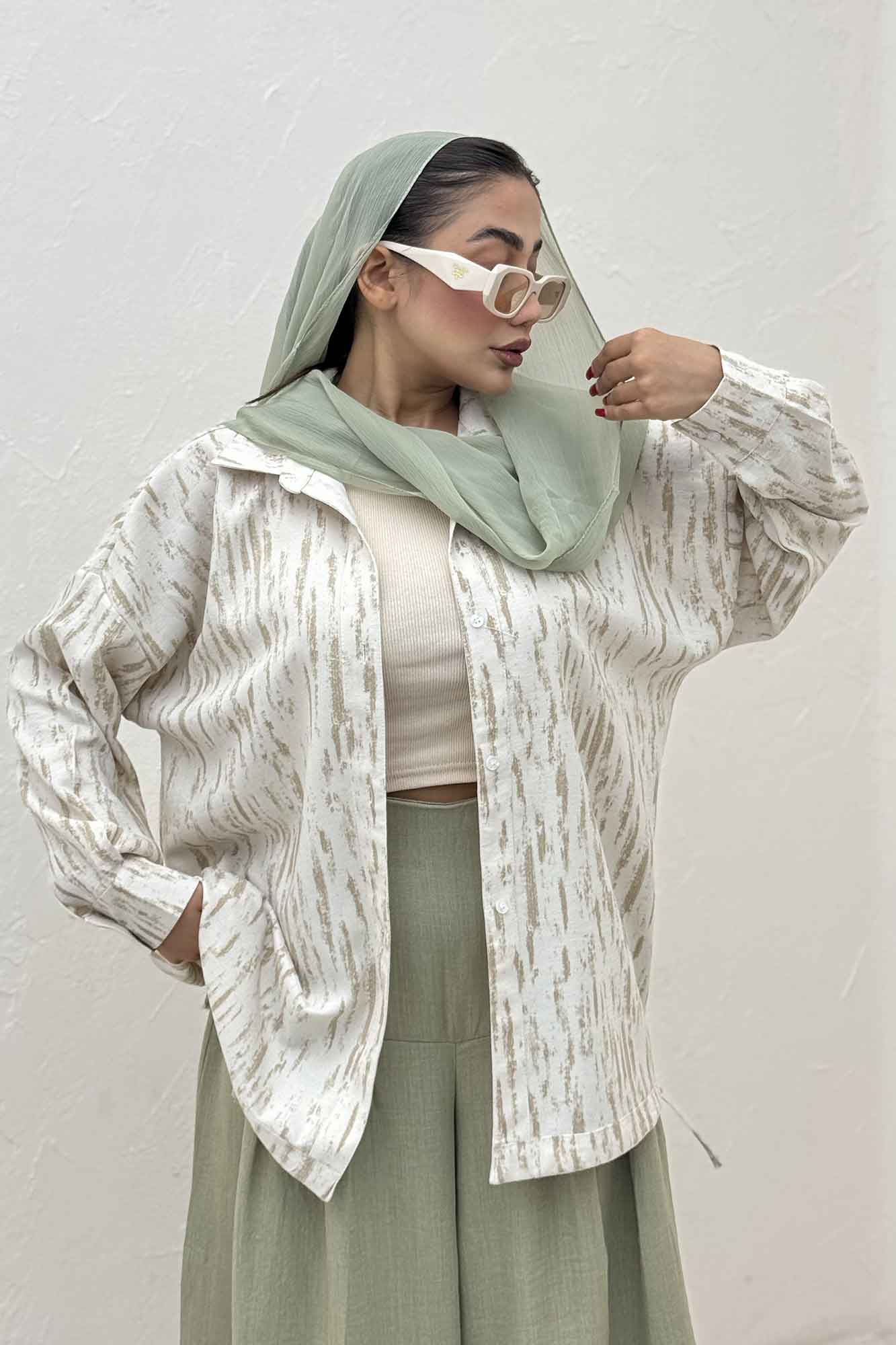 مانتو پرینتی پایین گت دار کد 5