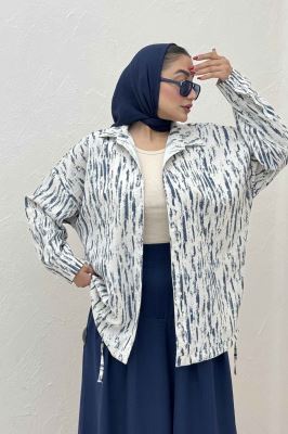 مانتو پرینتی پایین گت دار کد 5