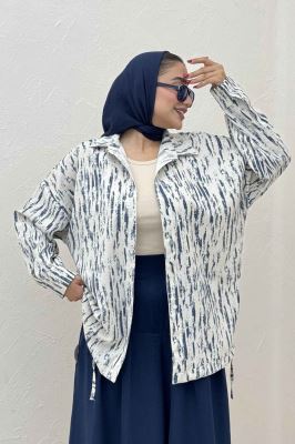 مانتو پرینتی پایین گت دار کد 5