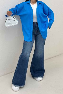 مانتو آستین پاگن السا یقه آبشاری