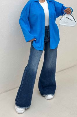 مانتو آستین پاگن السا یقه آبشاری