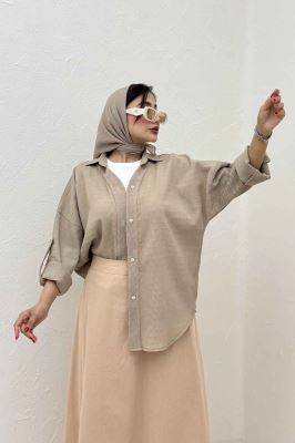 مانتو آستین پاگن السا یقه آبشاری