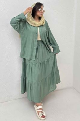 ست شومیز و دامن کریشه ناژین