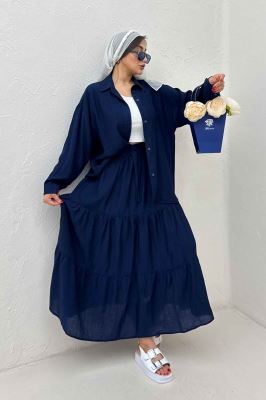 ست شومیز و دامن کریشه ناژین