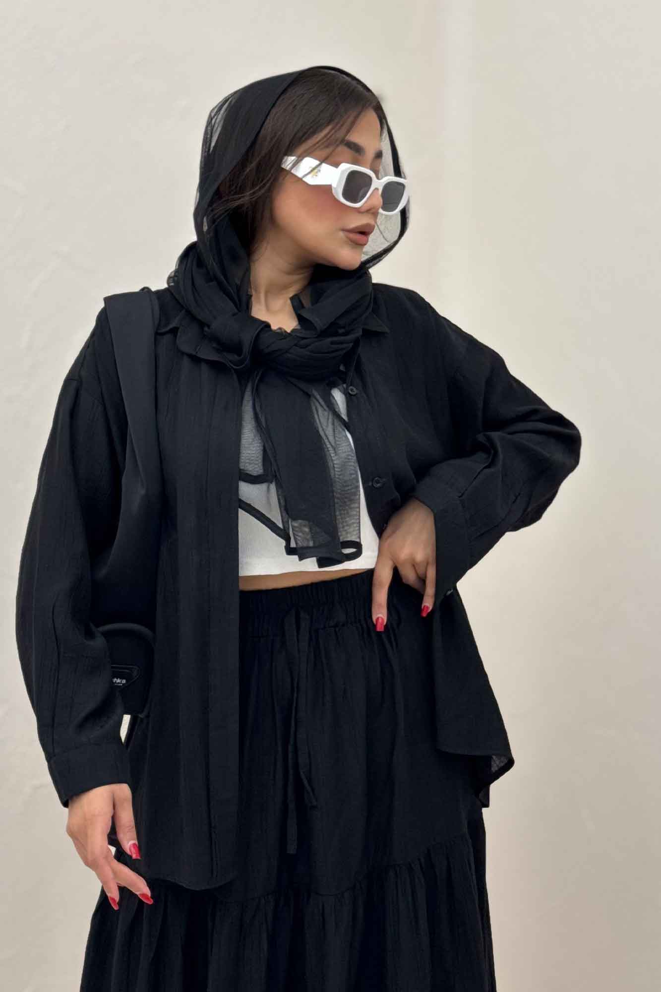 ست شومیز و دامن کریشه ناژین