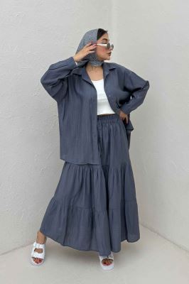 ست شومیز و دامن کریشه ناژین