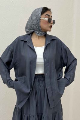 ست شومیز و دامن کریشه ناژین