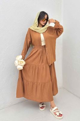 ست شومیز و دامن کریشه ناژین