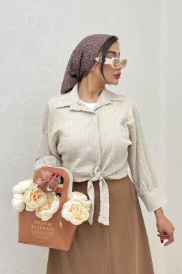 شومیز پایین گره پفکی