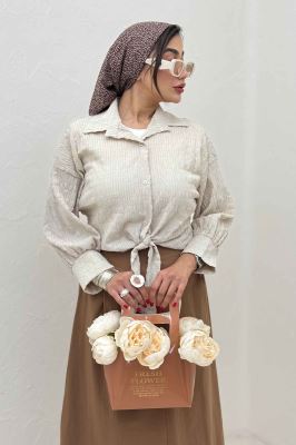 شومیز پایین گره پفکی