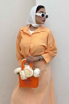 شومیز پایین گره پفکی