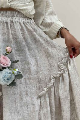 دامن بلند جردن پرینت سروناز