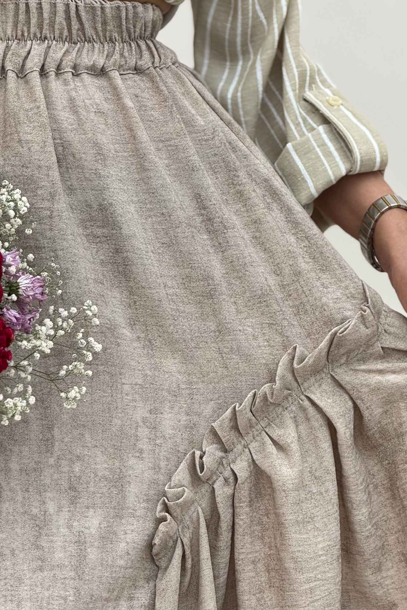 دامن بلند جردن پرینت سروناز