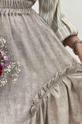 دامن بلند جردن پرینت سروناز