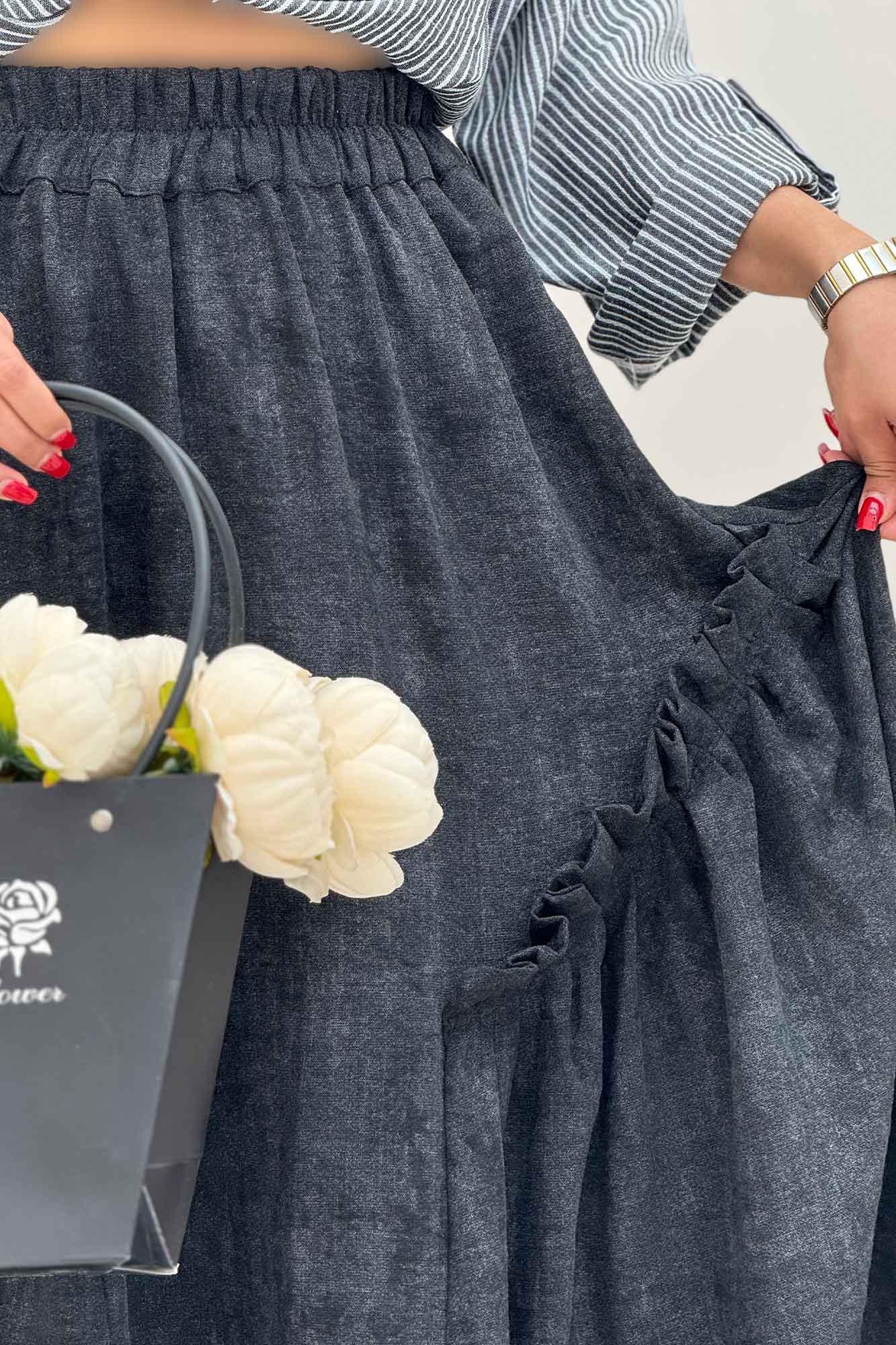 دامن بلند جردن پرینت سروناز