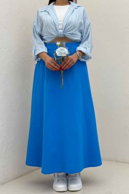 دامن لینن بلند مینیمال