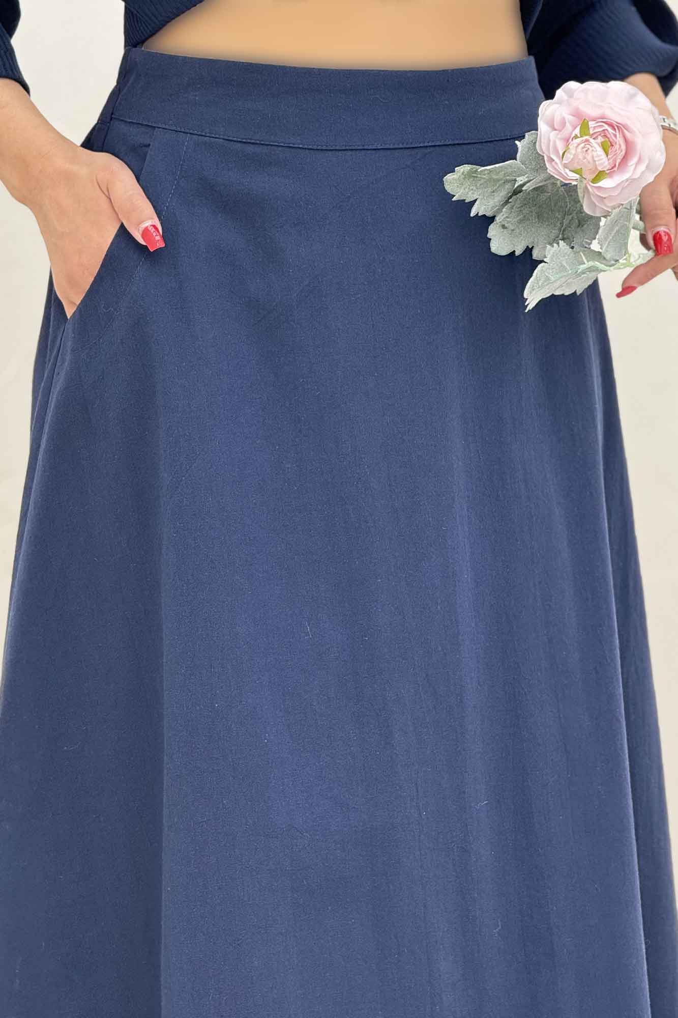 دامن لینن بلند مینیمال