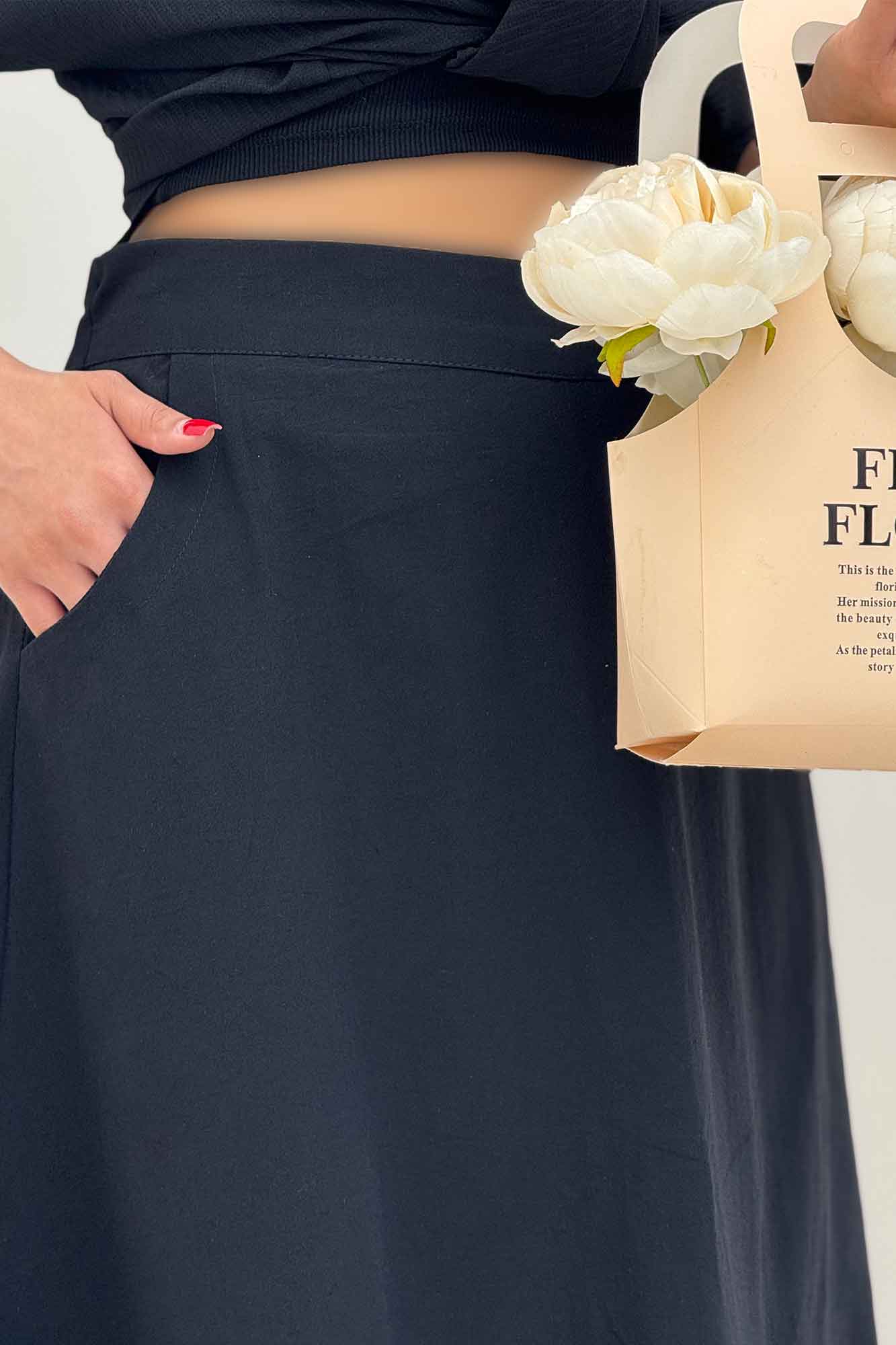 دامن لینن بلند مینیمال