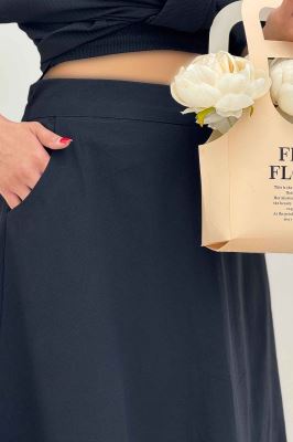 دامن لینن بلند مینیمال