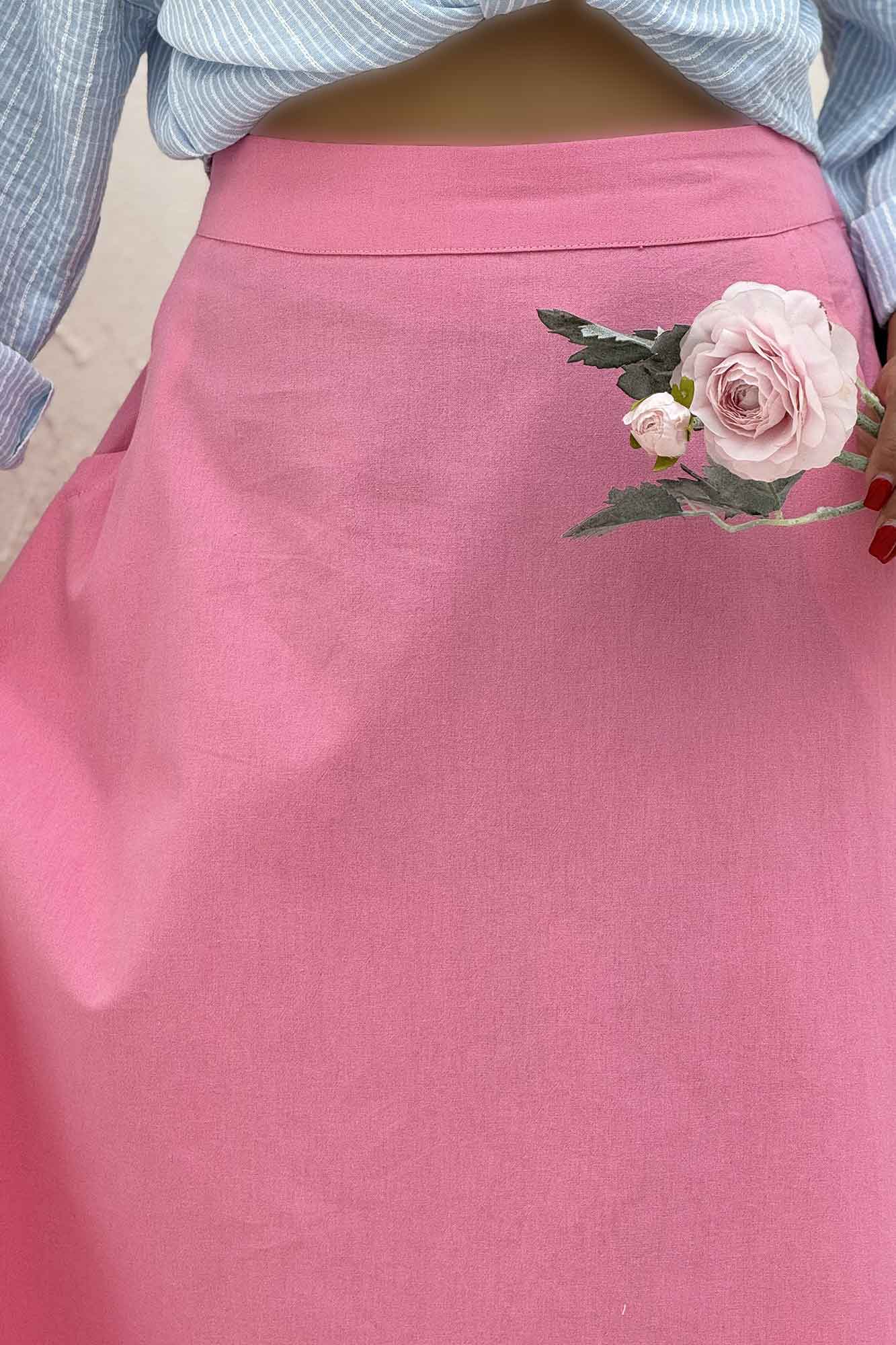 دامن لینن بلند مینیمال