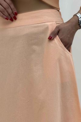 دامن لینن بلند مینیمال