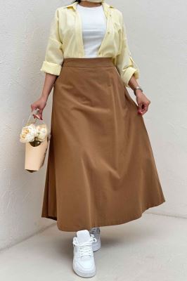 دامن لینن بلند مینیمال