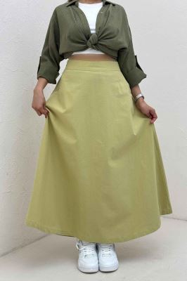 دامن لینن بلند مینیمال