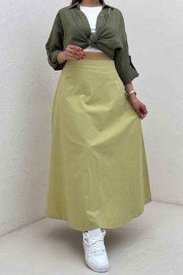 دامن لینن بلند مینیمال