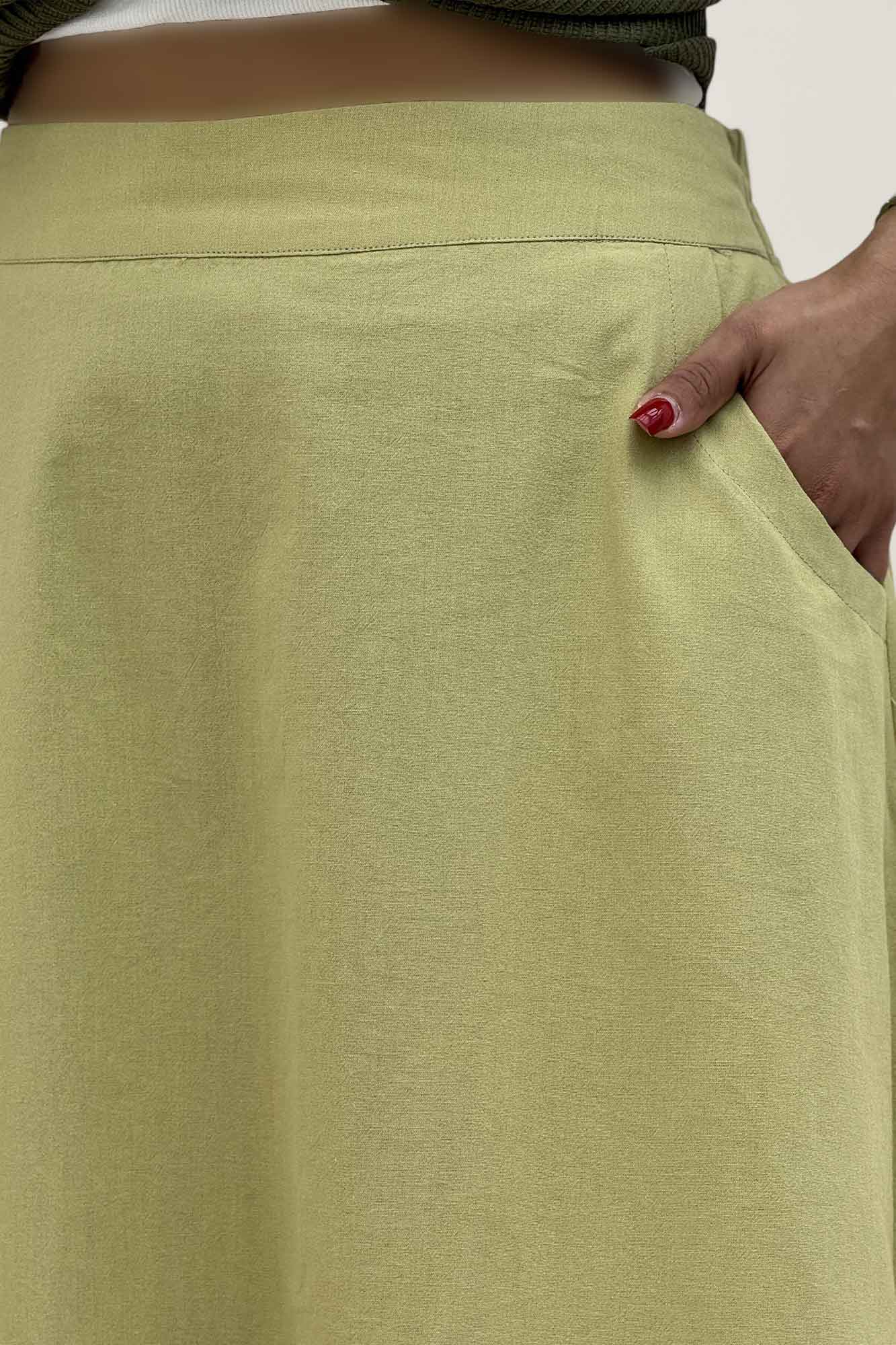 دامن لینن بلند مینیمال