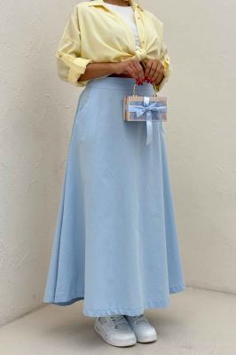 دامن لینن بلند مینیمال