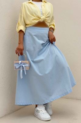 دامن لینن بلند مینیمال