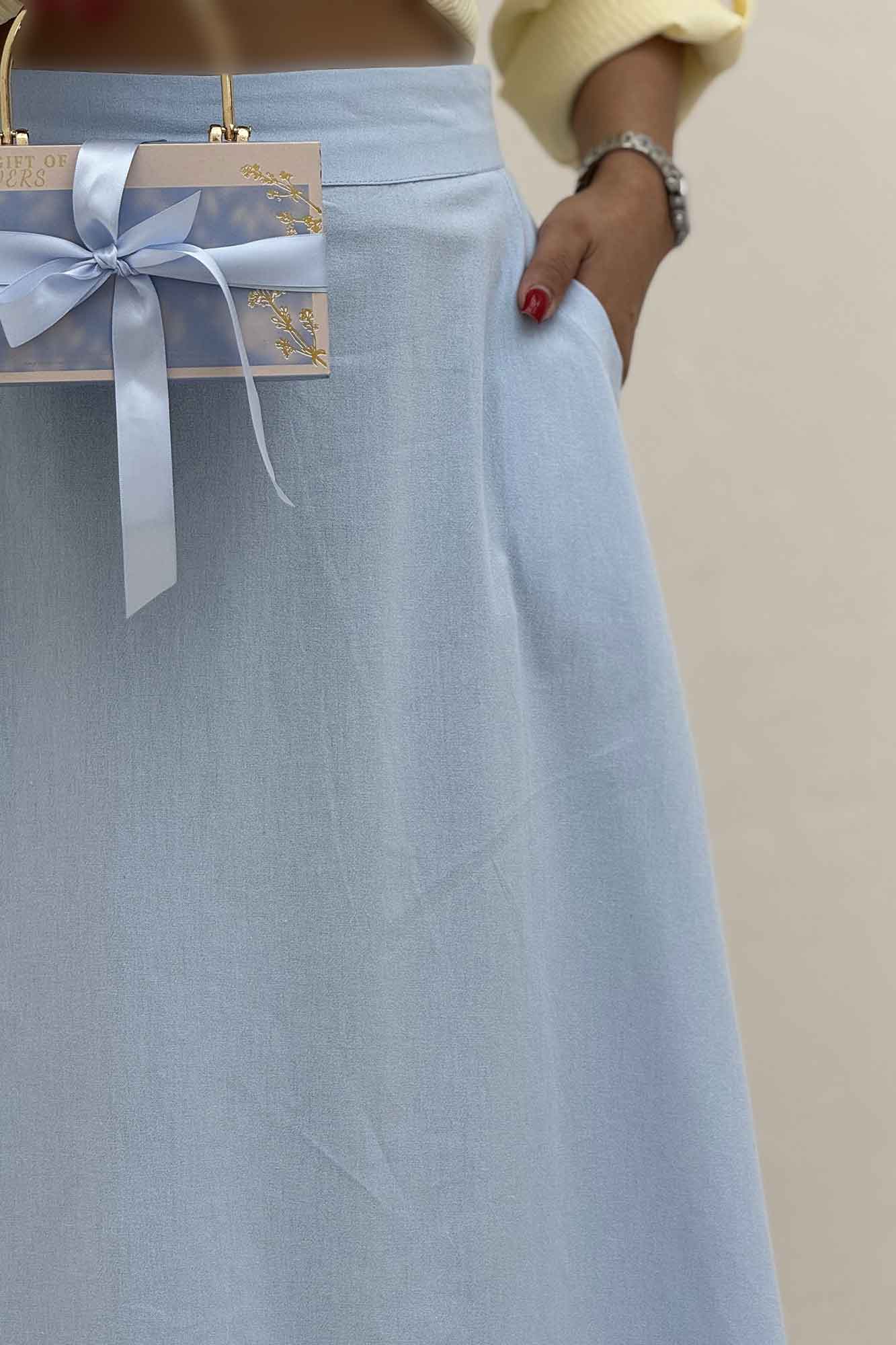 دامن لینن بلند مینیمال