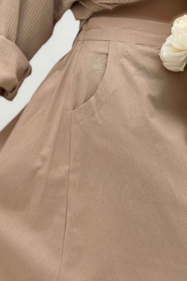 دامن لینن بلند مینیمال