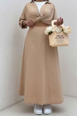 دامن لینن بلند مینیمال