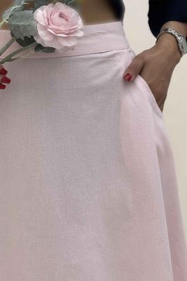 دامن لینن بلند مینیمال