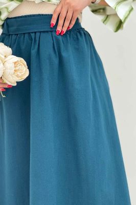 دامن کمربنددار لینن