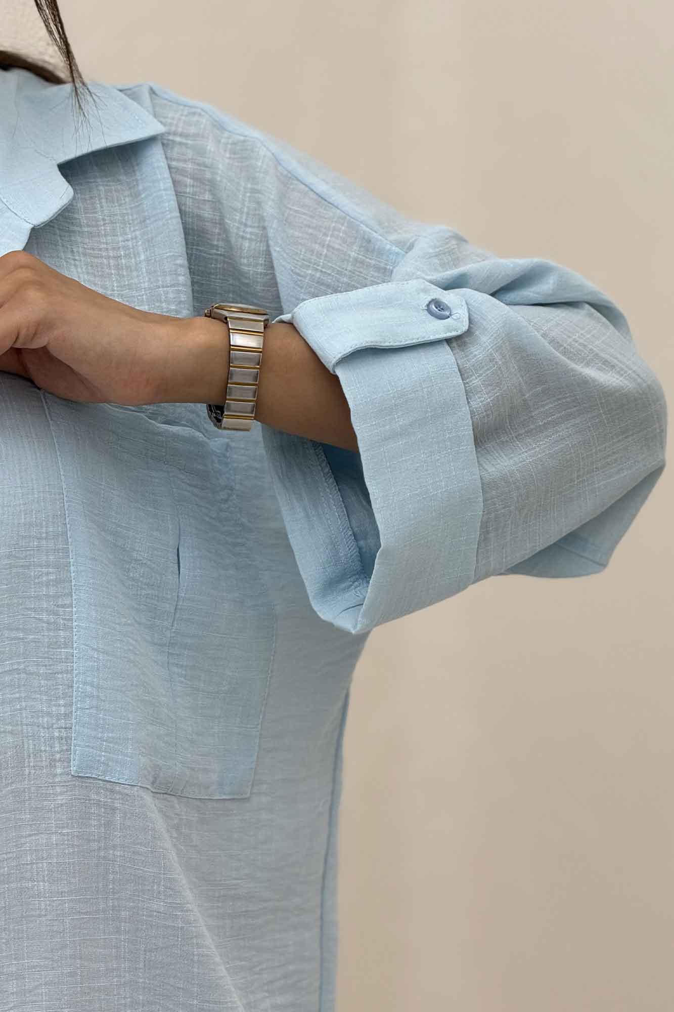 شومیز مانتویی لینن SND آستین پاگن