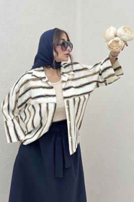 شومیز مانتویی پری کیمونو مچ پهن