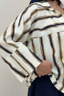 شومیز مانتویی پری کیمونو مچ پهن