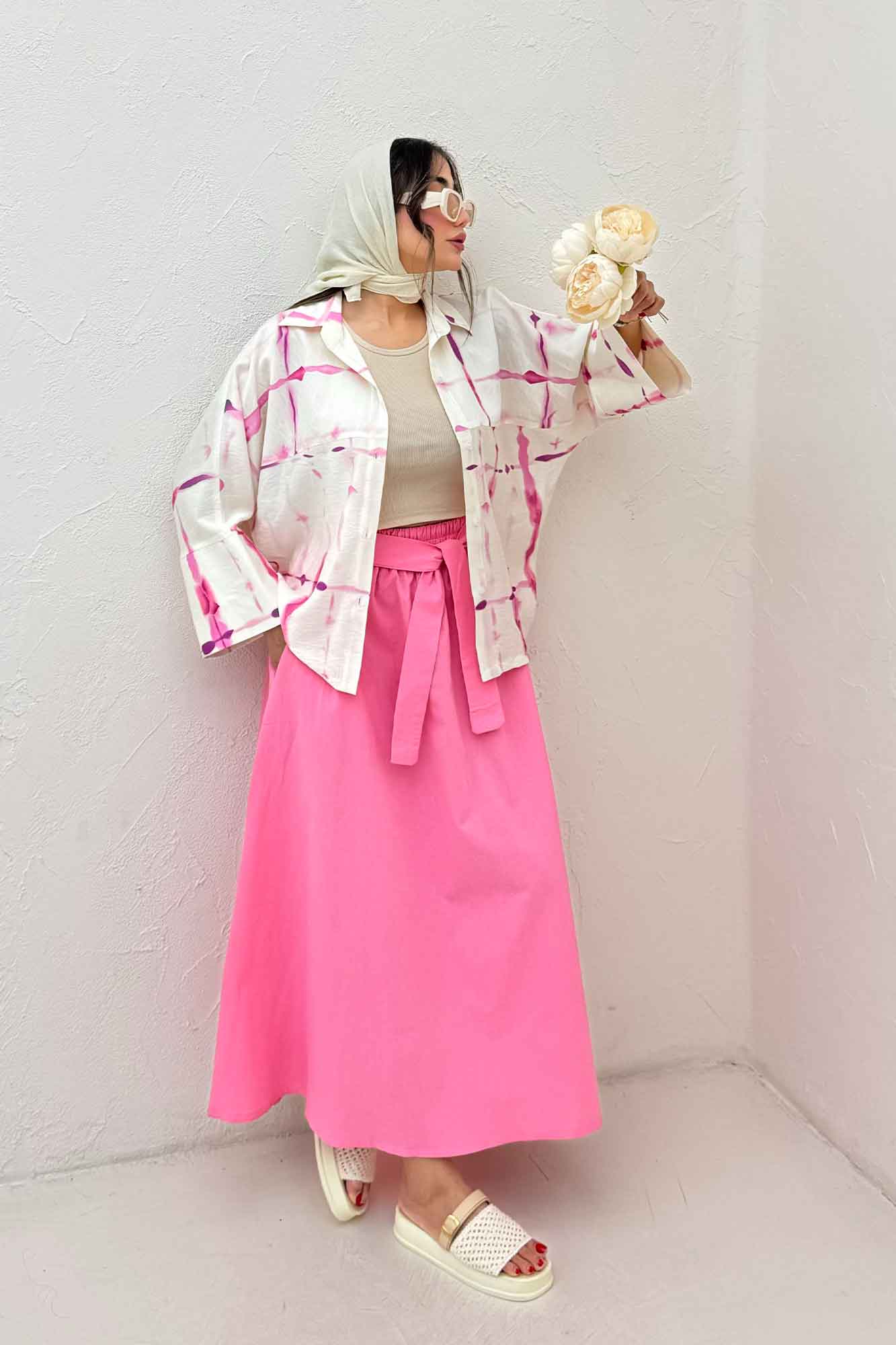 شومیز مانتویی پری کیمونو مچ پهن