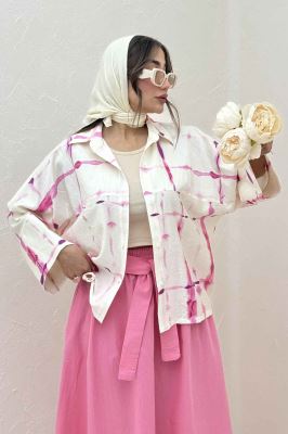 شومیز مانتویی پری کیمونو مچ پهن