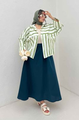 شومیز مانتویی پری کیمونو مچ پهن