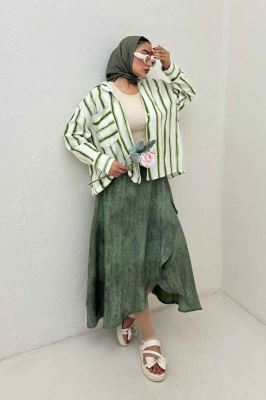 شومیز مانتویی پری سر آستین دو دکمه