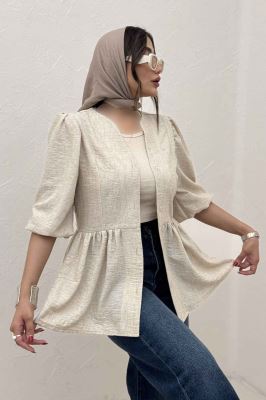 مانتو چین دار یقه هفت شانتون زارا