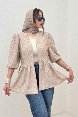 مانتو چین دار یقه هفت شانتون زارا