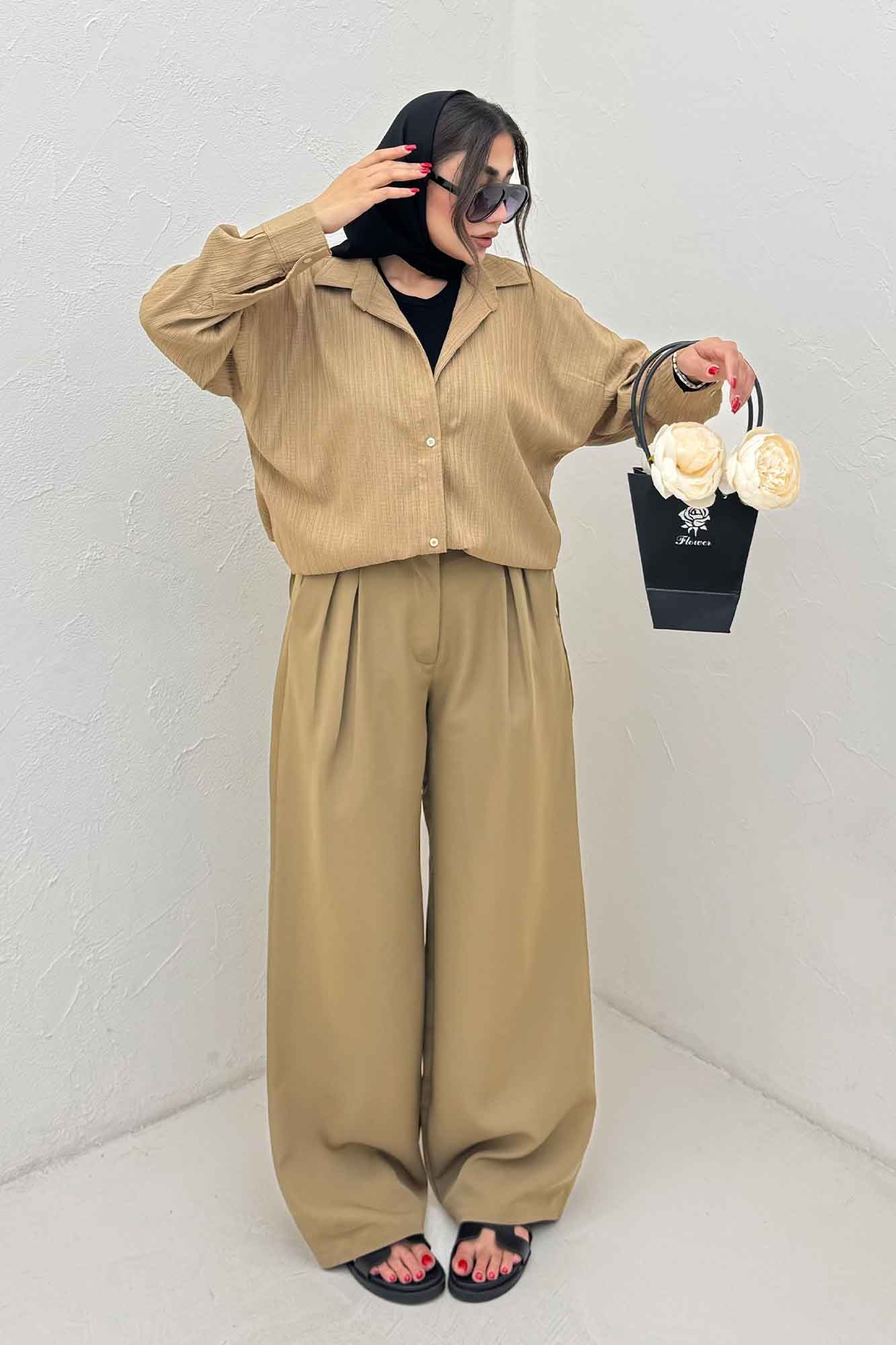 مانتو کریشه پایین گت دار