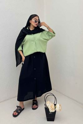 مانتو کریشه پایین گت دار