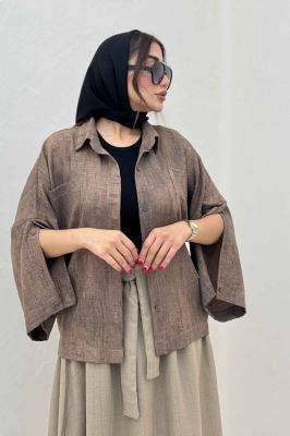 شومیز سوفیا دو جیب آستین دکمه ای