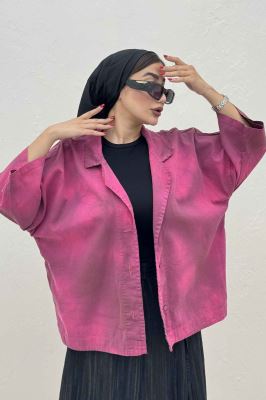 مانتو کتان آستین سه رب یقه شکاری ( آبرنگی) TR