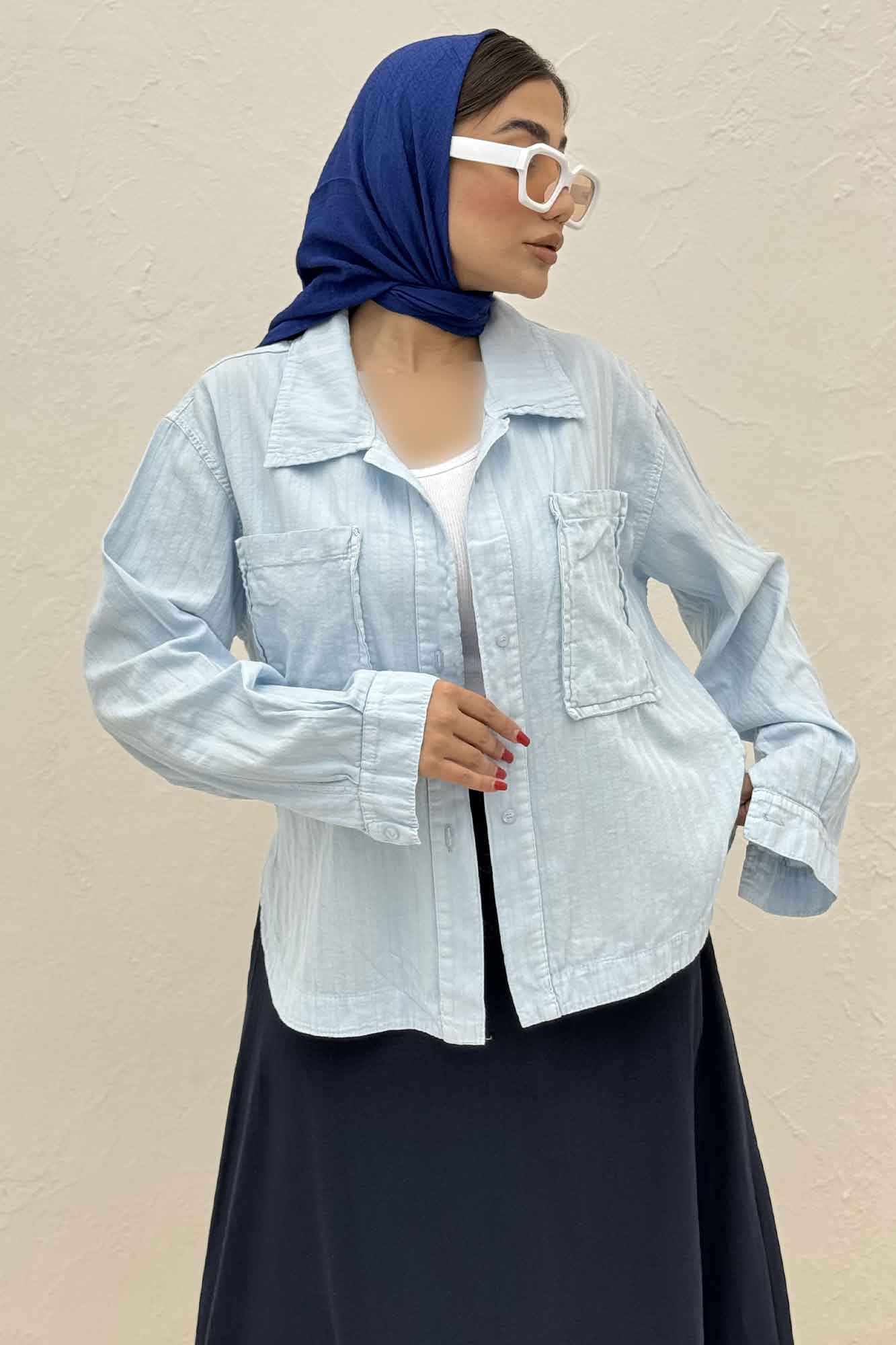 مانتو راه راه پایین هلال  TR